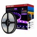 Nuvo Dimension Pro Tape Light Strip 16 ft. RGB + Tunable White - Plug - IP65 - Starfish IOT - RF Remote 64/140